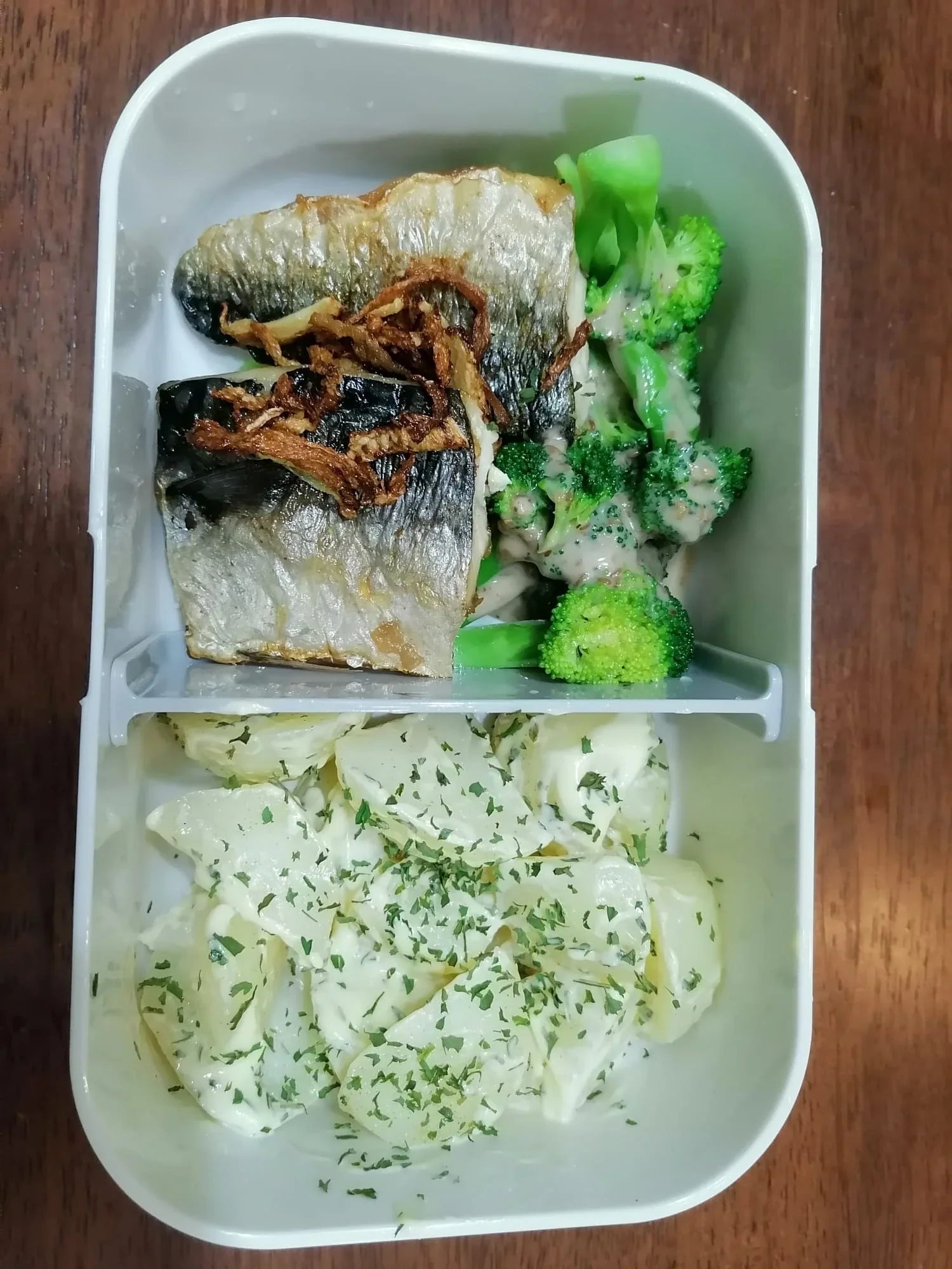 Saba fish (Blue mackerel) with broccoli and potatoes Recipe – Timperio
