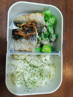 Saba fish (Blue mackerel) with broccoli and potatoes Recipe – Timperio