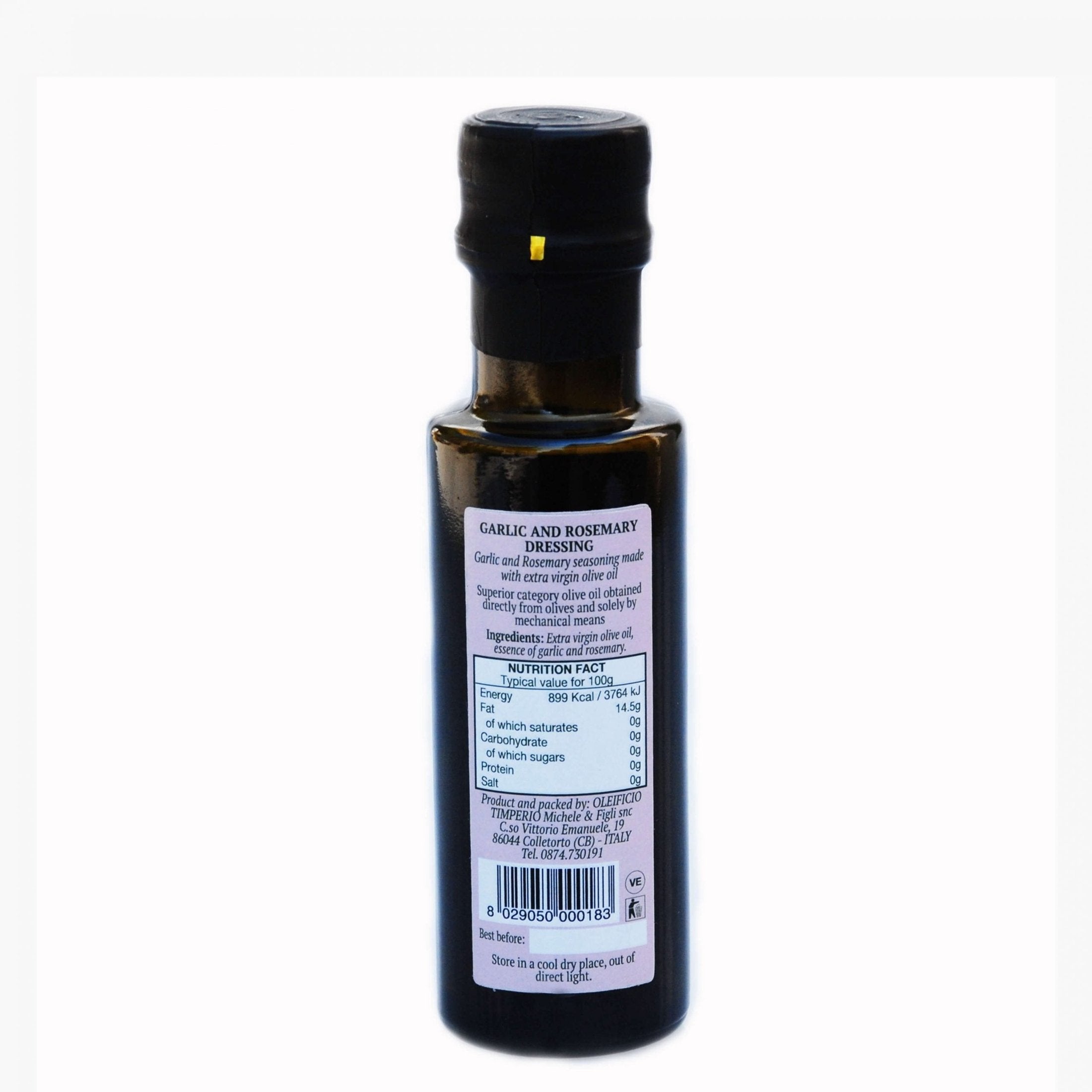 Garlic and Rosemary flavored EVOO - Timperio
