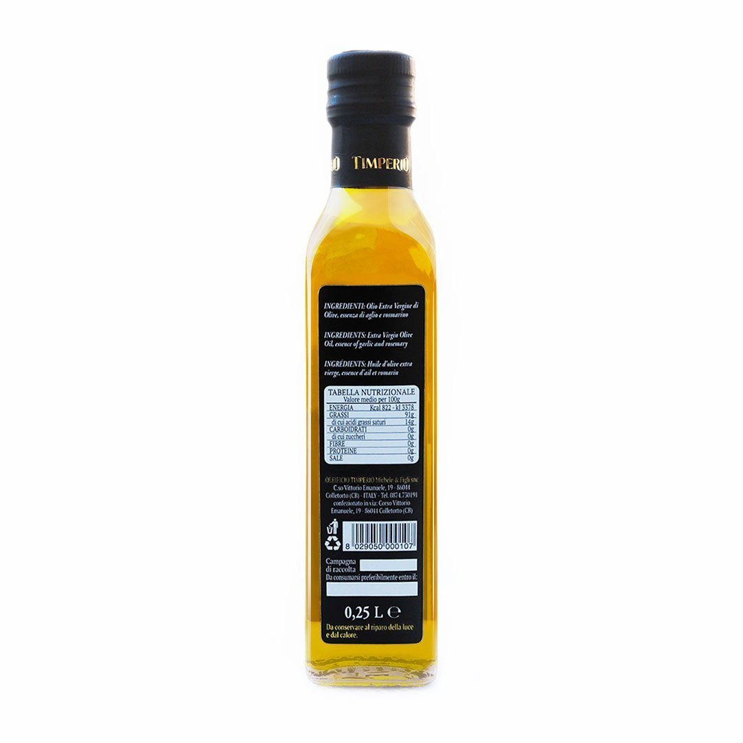 Garlic and Rosemary flavored EVOO - Timperio