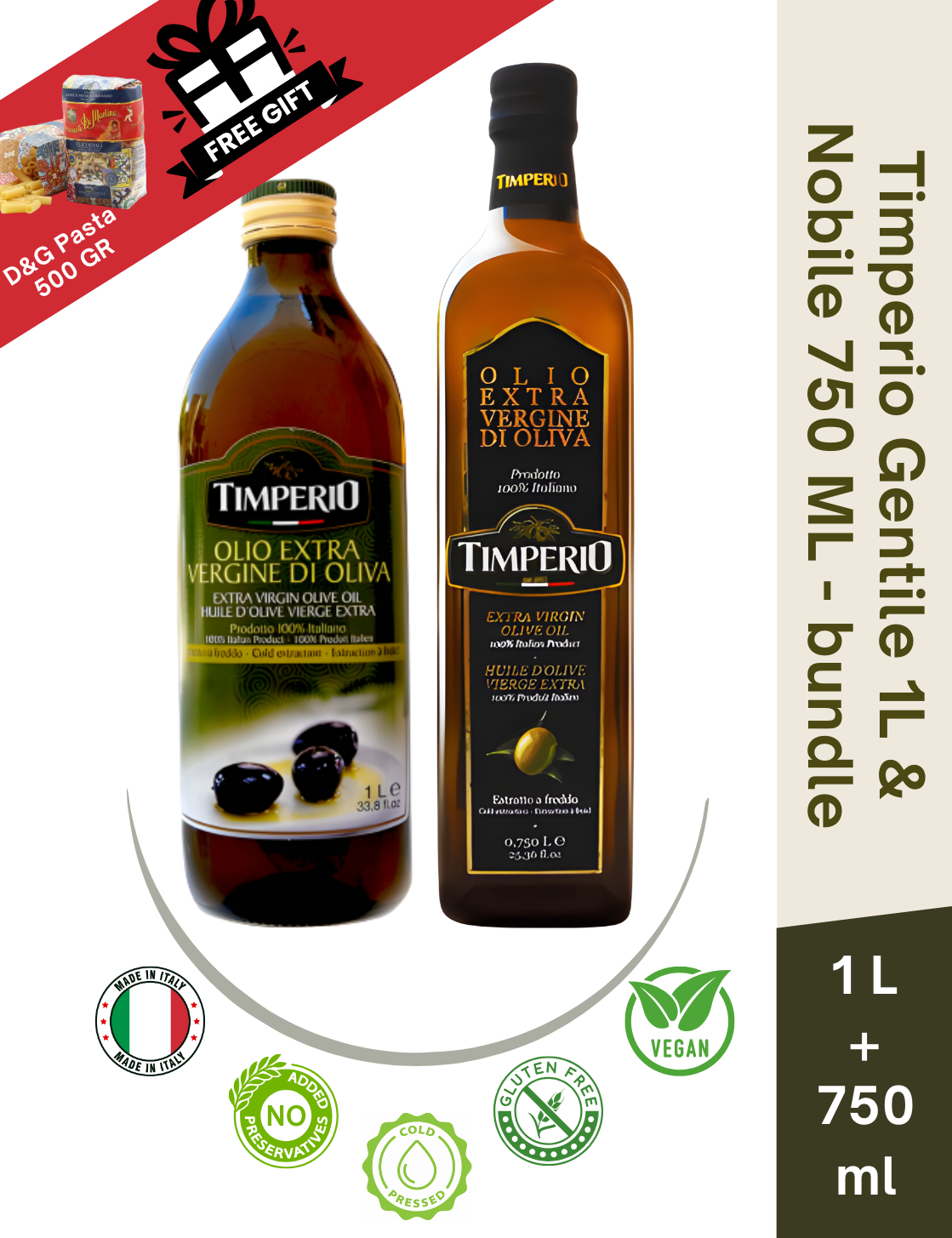 Timperio Gentile 1L & Nobile 750 ML - bundle